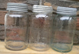 Antique Clear Crown Mason Jar