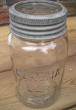 Antique Clear Crown Mason Jar